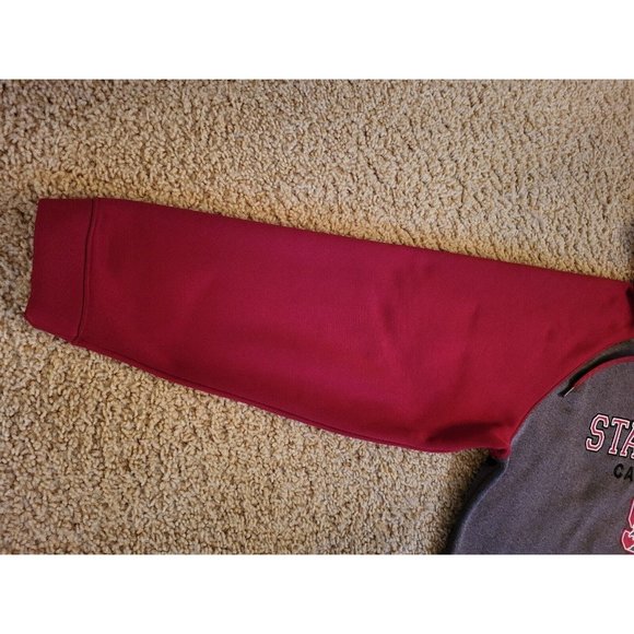 STANFORD CARDINAL University Gray & RED Hoodie Pullover Embroidered Size XXL - Picture 6 of 13